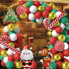 95pcs Christmas Balloon Arch Set Santa Claus Deer Design