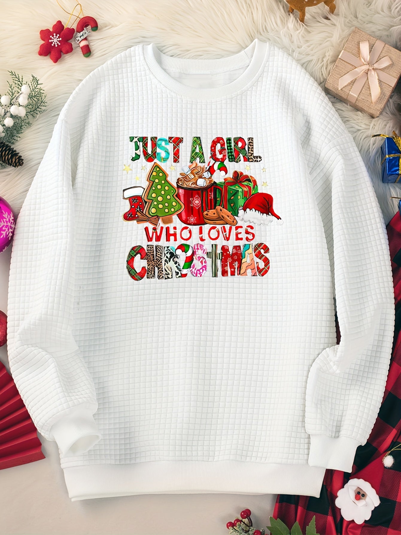  Cookie Print Christmas Lounge Top