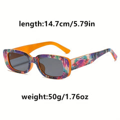 Y2K Rectangle Frame Sunglasses UV400