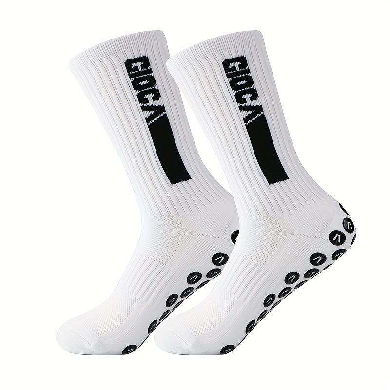 Colorful Letter Anti Skid Silicone Football Socks Men Women