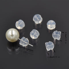 50pcs Clear Silicone Hamburger Earplugs for Jewelry Supplies