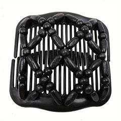 Boho Wooden Beaded Double Side Hair Comb