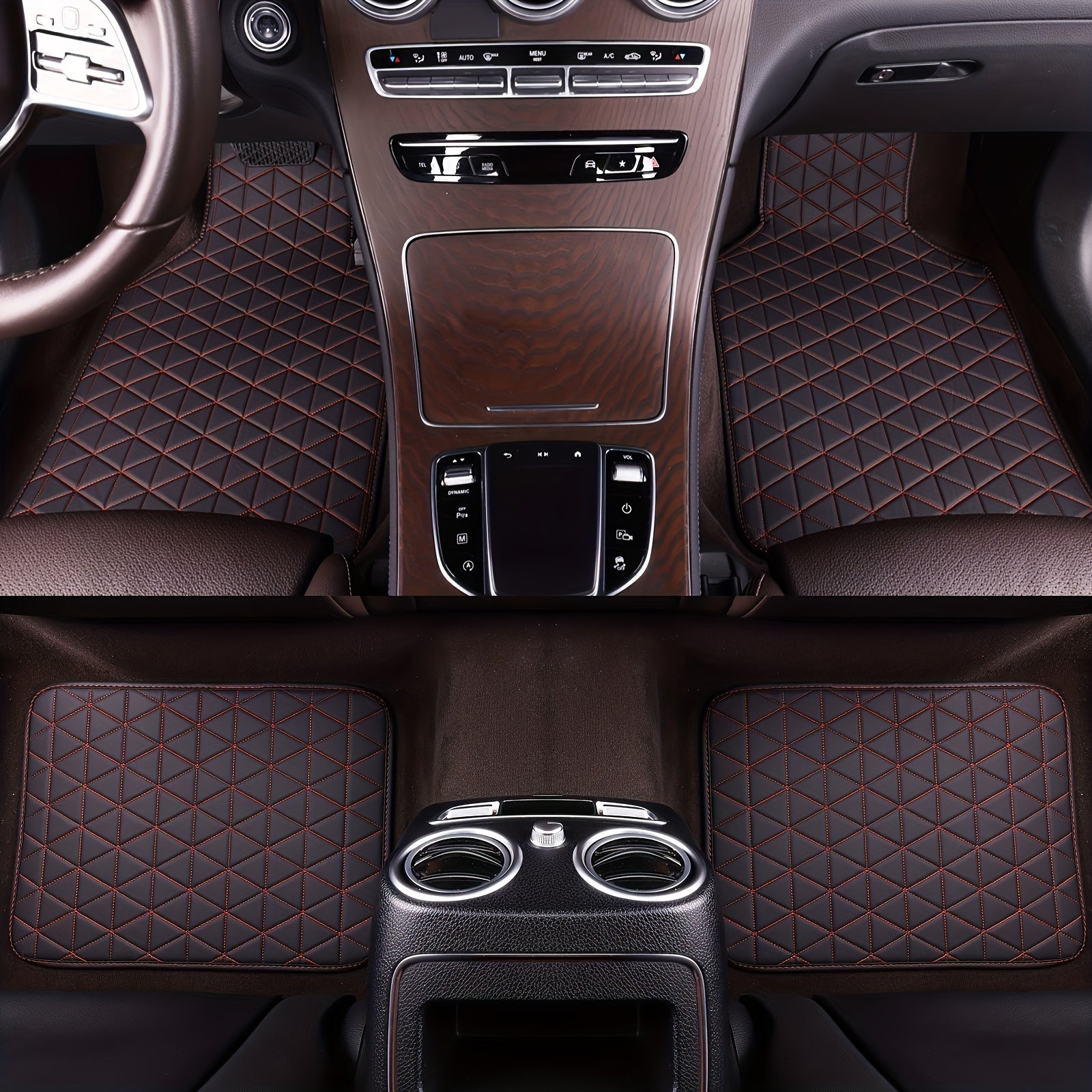Waterproof PU Leather Car Foot Mats Car Carpets Car Interior Accessories