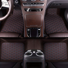 4pcs Waterproof Car Floor Mats PU Leather Front & Rear Car Carpet Accessories