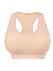  Sports Bra Racer Back Tank Bra with Removable Pads