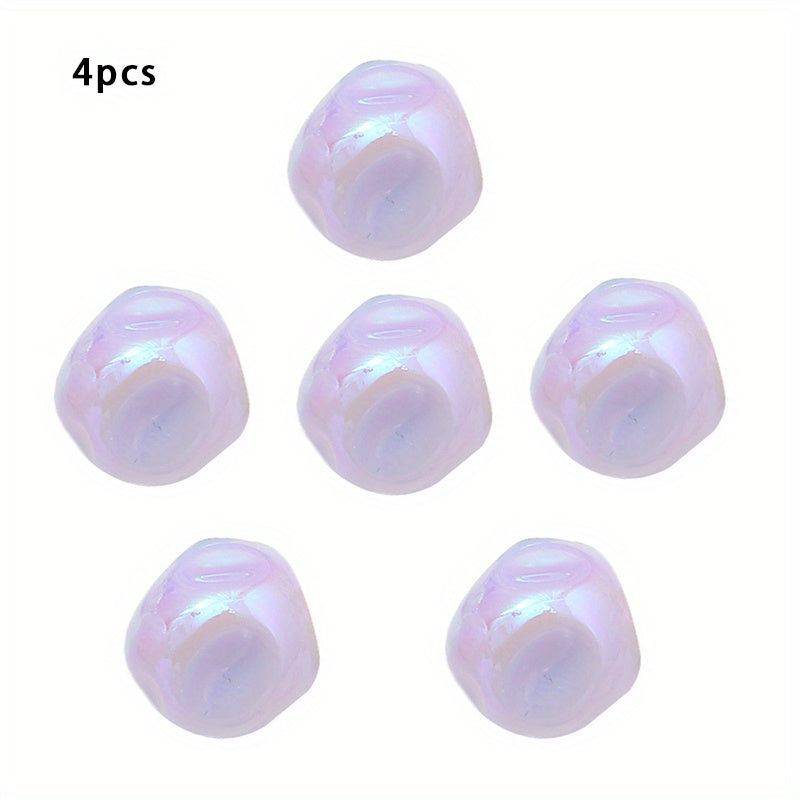 10pcs Acrylic Colorful Fig Pattern Beads Straight Hole DIY Mobile Chain