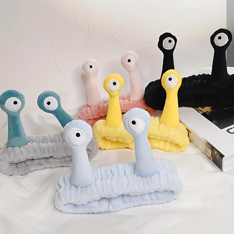 Cartoon Snail Eyes Headband Plush Hair Band Women Girls Elastic Headdress