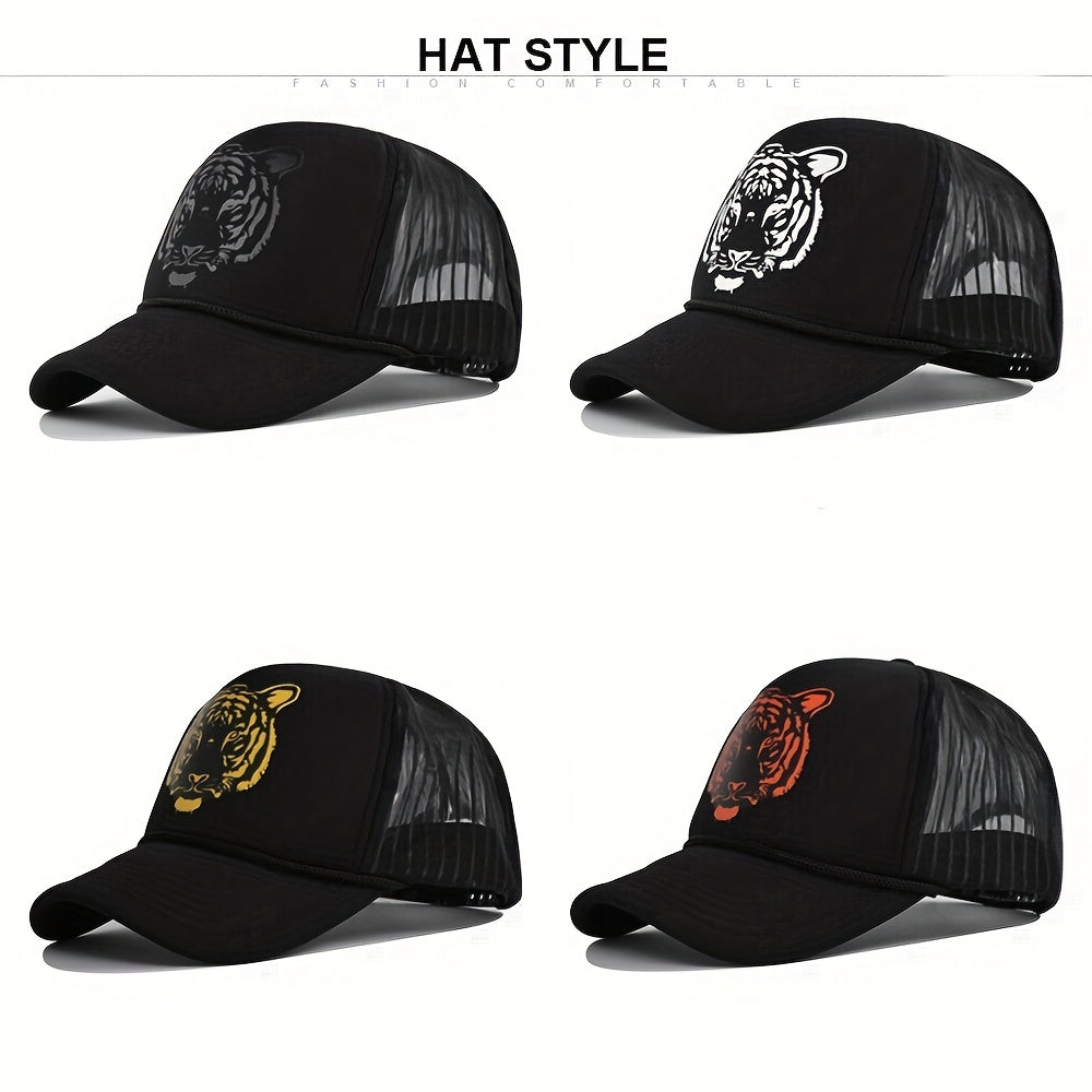Men's Tiger Graphic Mesh Baseball Cap