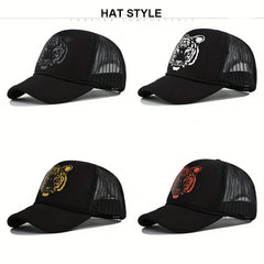 Men's Tiger Graphic Mesh Baseball Cap