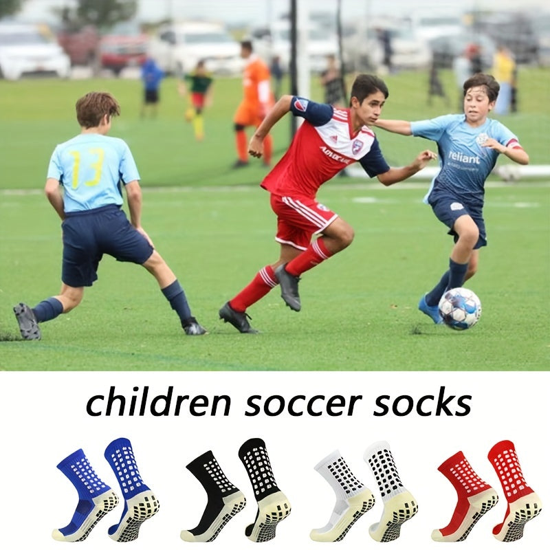 Kids Anti-Slip Sports Socks EU35-39 with Grip Pads