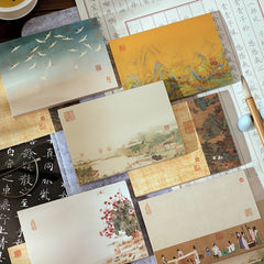 Chinese Style Painting Sticky Note Book DIY Journal Decoration 80 Sheets