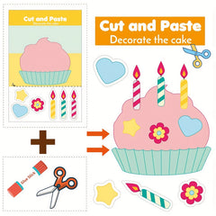 Scissor Skills Activity Book for DIY Paper Crafts - Colorful Designs
