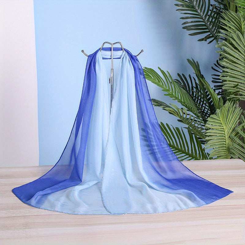 Chiffon Shawl Print Yarn Shawl Wraps Sunscreen Windproof Scarf