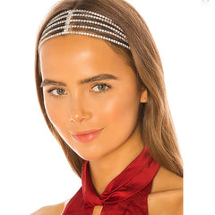 Rhinestone Head Chain Bridal Headband Crystal Hair Band Wedding Headpiece