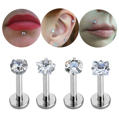 Fashionable Zircon Punk Stainless Steel Piercing Set