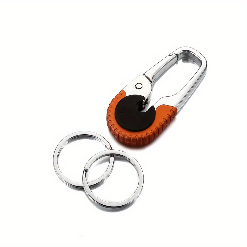 Men's Stainless Steel Car Keychain Waist Clip With Key Ring