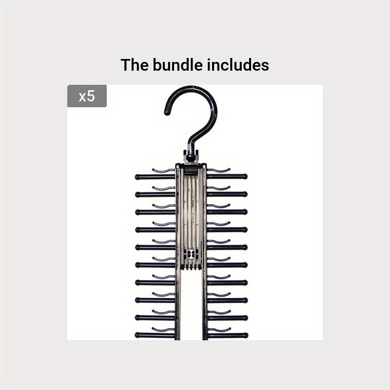 Adjustable Storage Rack With 20 Hooks for Home Cabinet Closet