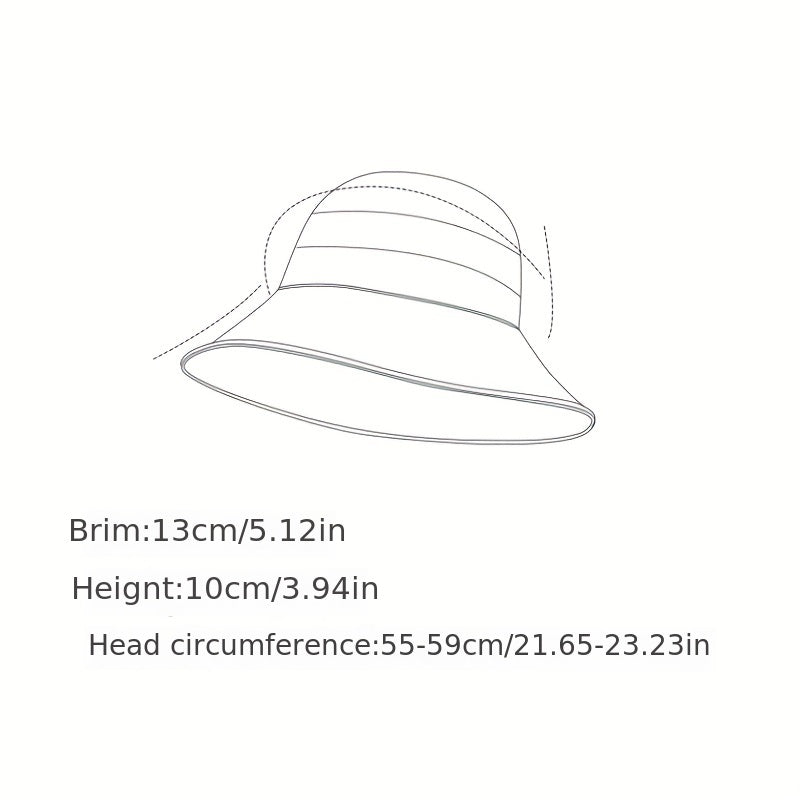 Romantic Heart Embroidery Sun Hat UV Protection Wide Brim Bucket Hat