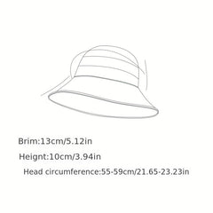Romantic Heart Embroidery Sun Hat UV Protection Wide Brim Bucket Hat