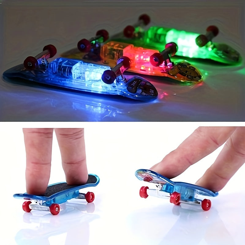 LED Light Mini Alloy Fingerboard Professional Finger SkateBoard