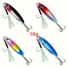 4pcs Metal Jig Sea Fishing Hard Bait Fishing Accessories
