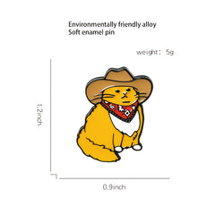 Cat Funny Enamel Pins for Bags Jackets Hat Decoration