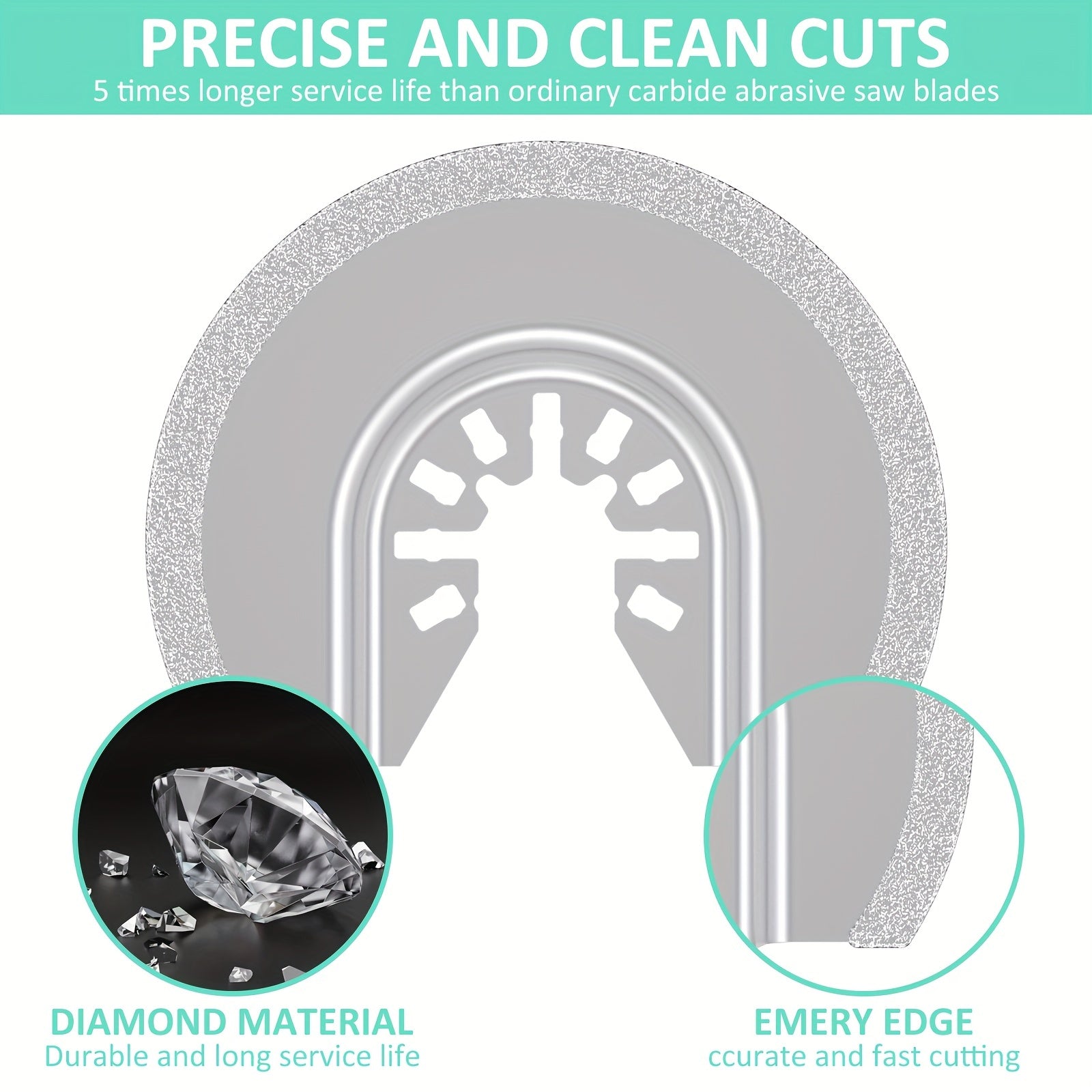 6pcs Diamond Oscillating Tool Blade Set for Grout Removal