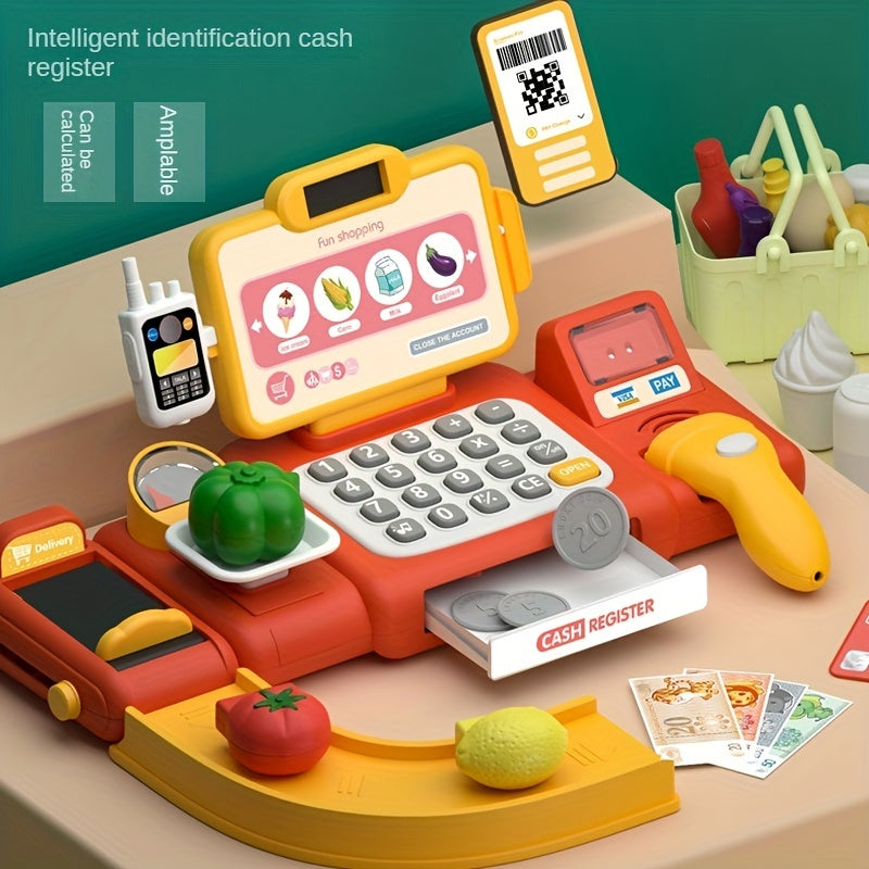 Interactive Youngsters' Play Cash Register, Durable ABS Material