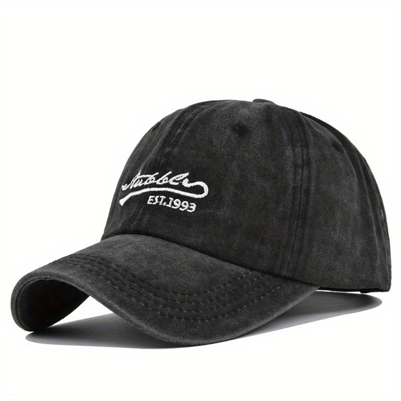 Vintage Small Letter Embroidery Baseball Cap Patch Embroidered Duck Tongue Cap