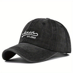 Vintage Small Letter Embroidery Baseball Cap Patch Embroidered Duck Tongue Cap