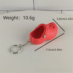 Mini Slippers Keychain Shoes Key Ring Purse Bag Backpack Car Charm Gift