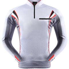 Men's UPF 50 Sun Protection Shirt Zip Up Rash Guard Long Sleeve