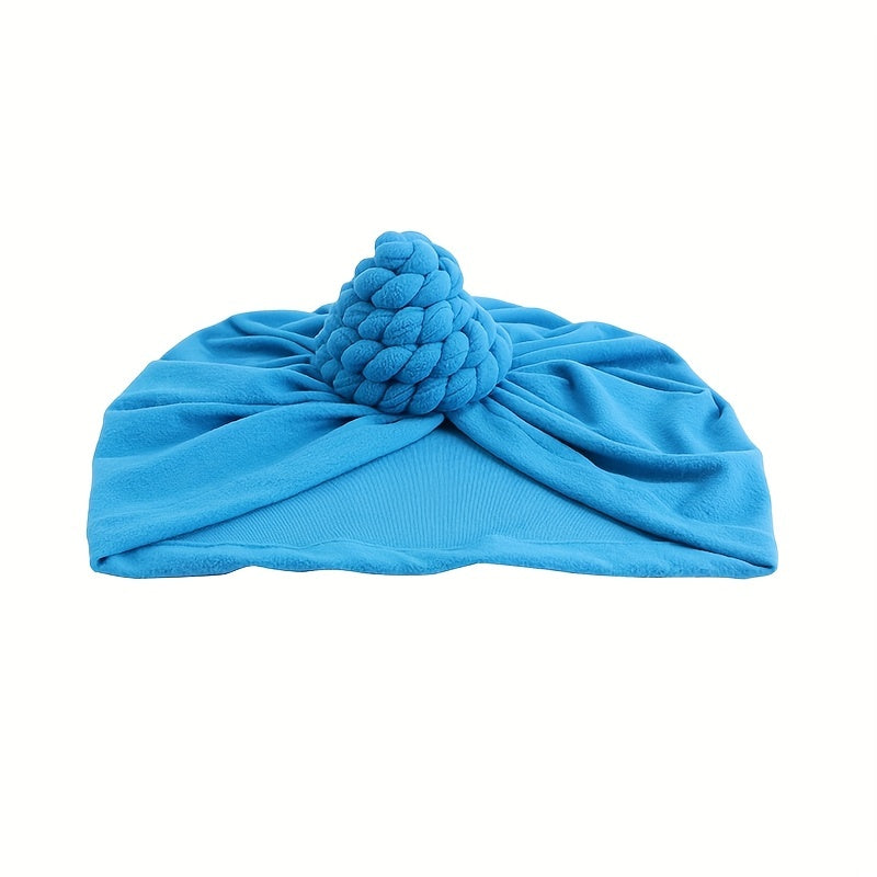 Braided Knotted Turban Cap Head Wrap Bandana Stretchy Beanie Hat