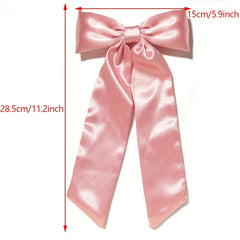 Satin Silky Bow Hair Clip Back Head Clip Hair Accessories for Women