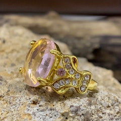 Men's Ring with Two Sapphire Goose Eggs for Engagement