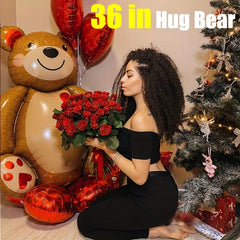 Hug Bear Foil Balloon Party Decoration Cartoon Balloon For Wedding Birthday