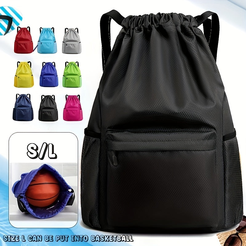 Minimalist Solid Sports Drawstring Rucksack Storage Bag