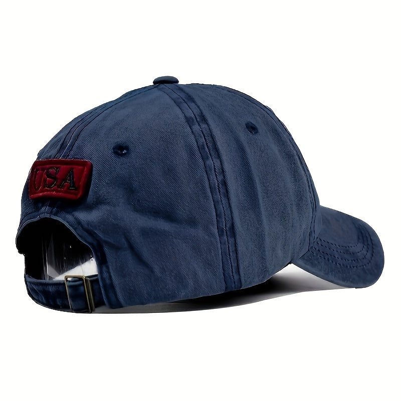 American Flag Denim Baseball Cap Trucker Hat