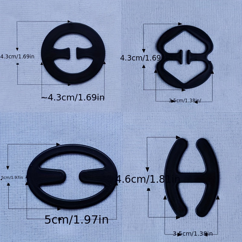 4pcs Invisible Bra Strap Clips Non slip Buckles for Braless Look