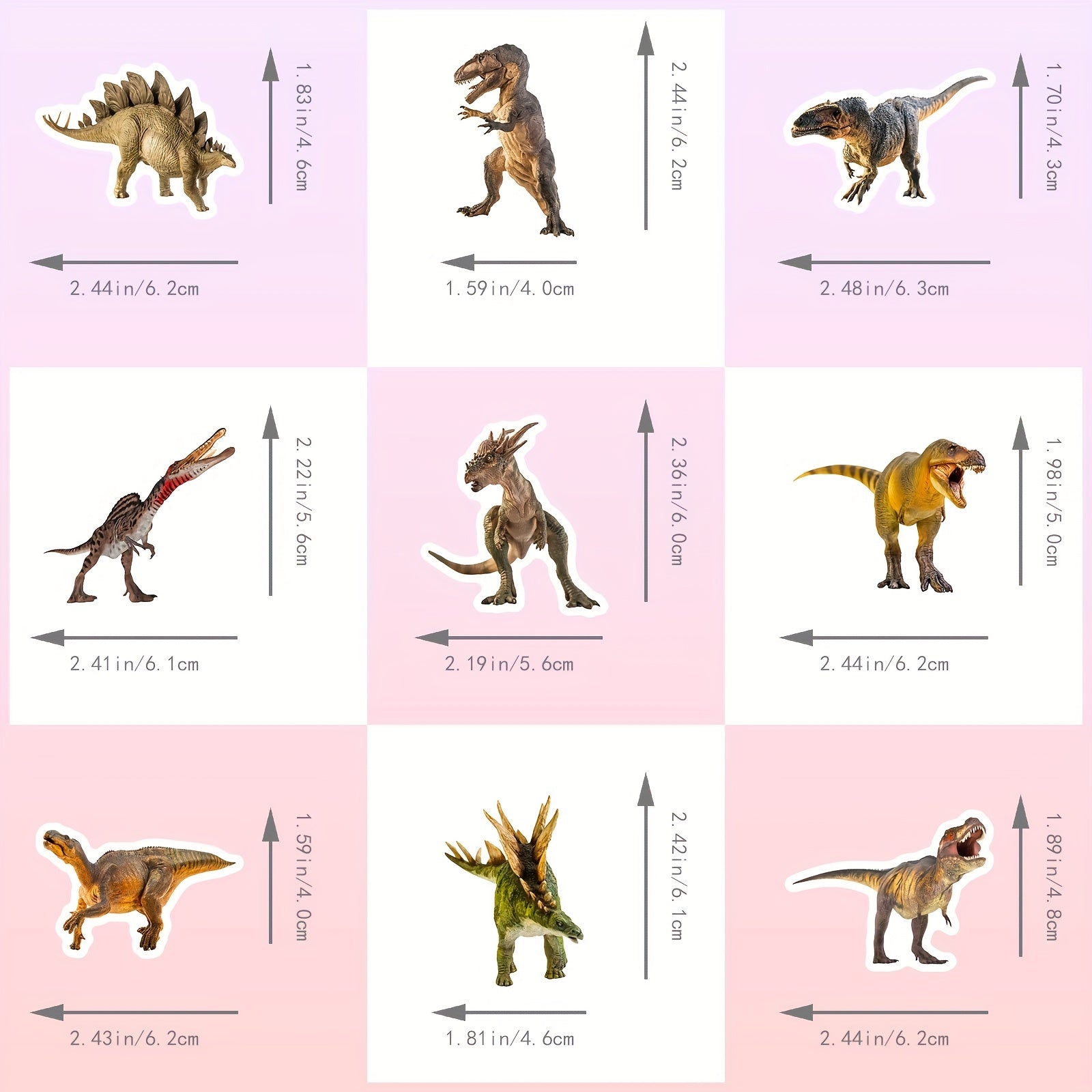50pcs Realistic Dinosaur Stickers For Luggage Skateboard - Kids Teens Adults