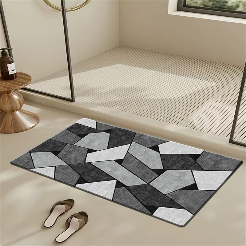 Irregular Pattern Diatom Mud Foot Mat Bathroom Kitchen Mat Non Slip Bathroom Rug