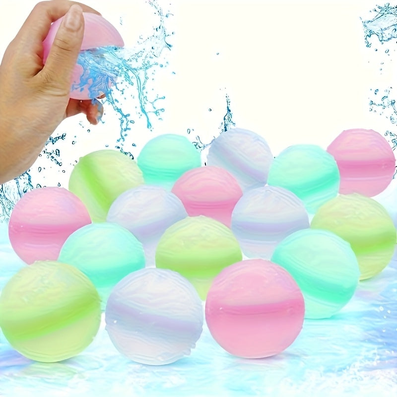 12pcs Reusable Silicone Water Balloons Set for Adults and Teens - Pool Toy