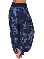  Boho Pants Women's Plus Ruched Loose Fit Baggy Pants