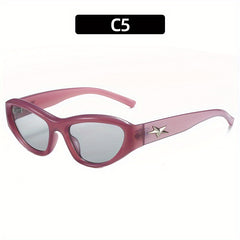 Y2K Triangle Cat Eye Sunglasses Star Jelly Frame Glasses UV400