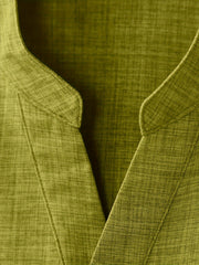 Men's Solid Stand Collar Shirt Chest Pocket Shirt