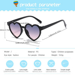 Heart Shaped Polarized Sunglasses for Girls