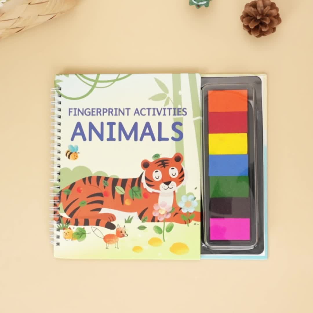 Colorful Finger Painting Book for Kids