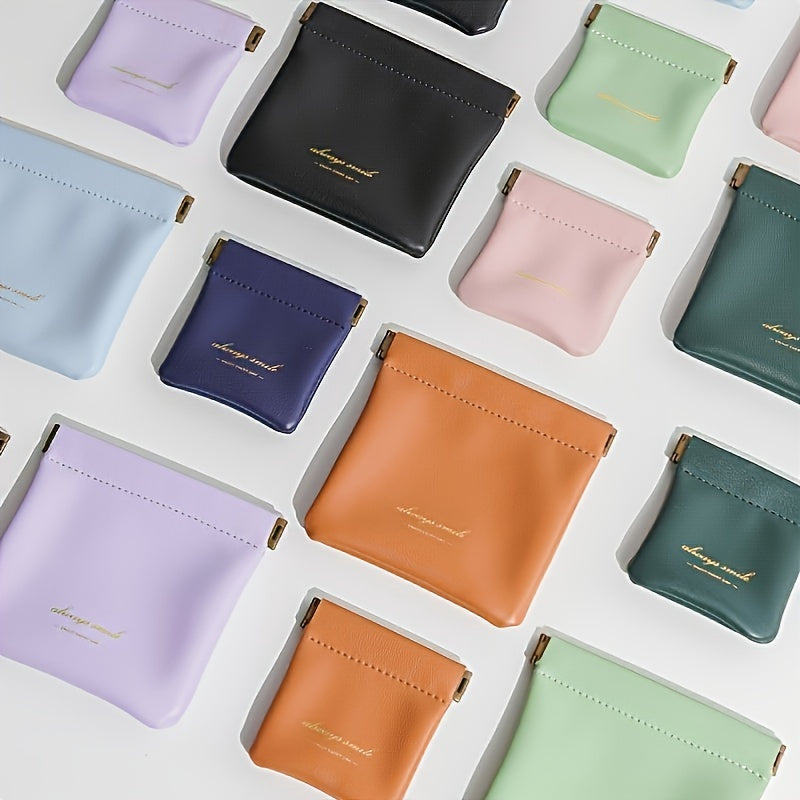 PU Leather Storage Bag Auto Close Cosmetic Jewelry Earphone Cable Organizer