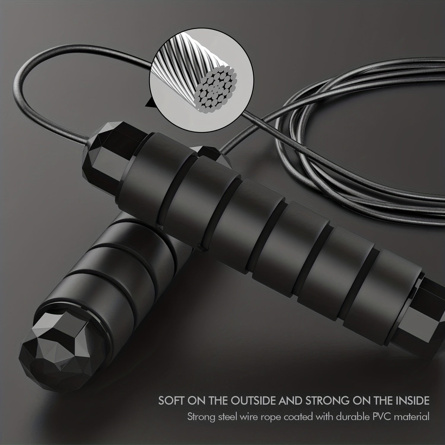 Adjustable Tangle Jump Rope for Rapid Speed Fitness Sports Gym & Weight Loss