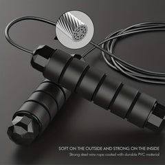 Speed Jump Rope with Memory Foam Handle for Cardio Training
